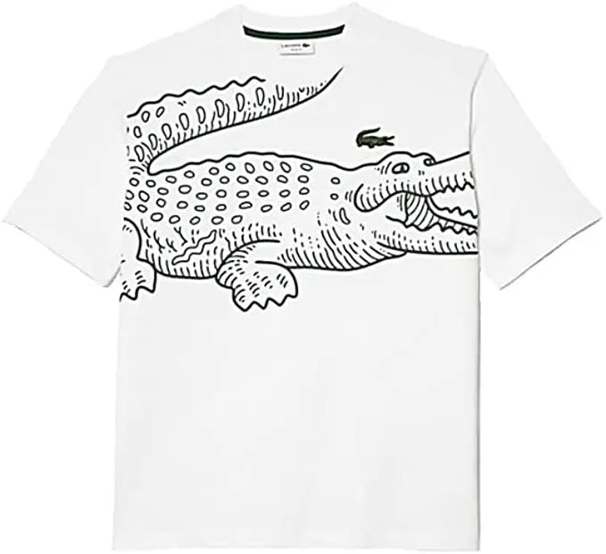 Lacoste Men's Short Sleeve Loose Fit Large Croc T-Shirt by I-Max Fashions