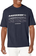 Lacoste Men's Short Sleeve Relaxed Fit Pique Graphic T-Shirt by I-Max Fashions