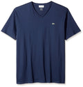 Lacoste Men's Short Sleeve V-Neck Pima Jersey T-Shirt by I-Max Fashions