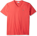 Lacoste Men's Short Sleeve V-Neck Pima Jersey T-Shirt by I-Max Fashions