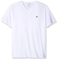 Lacoste Men's Short Sleeve V-Neck Pima Jersey T-Shirt by I-Max Fashions