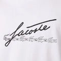 Lacoste Men's Signature And Crocodile Print Crew Neck Cotton T-Shirt by I-Max Fashions