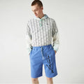 Lacoste Men's Signature Print Cotton Fleece Shorts by I-Max Fashions