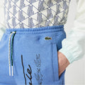 Lacoste Men's Signature Print Cotton Fleece Shorts by I-Max Fashions