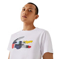 Lacoste Men's SPORT Patchwork Crocodile Print Cotton T-shirt by I-Max Fashions