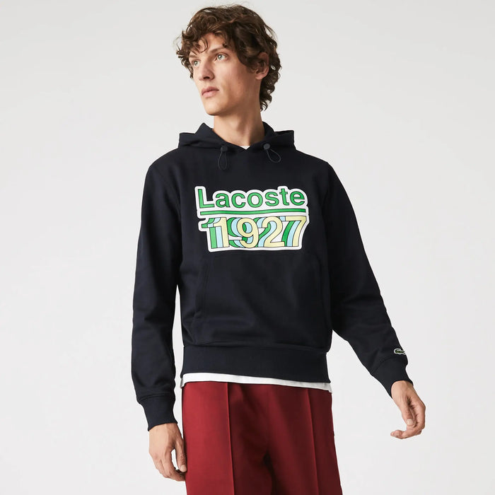 Lacoste Men's Vintage Printed Hooded Fleece Sweatshirt by I-Max Fashions