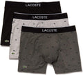 Lacoste Underwear Men's 3-Pack Allover Croc Cotton Stretch Boxer Briefs by I-Max Fashions
