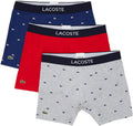 Lacoste Underwear Men's 3-Pack Allover Croc Cotton Stretch Boxer Briefs by I-Max Fashions