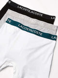 Lacoste Underwear Men's 3-Pack Classic Cotton Stretch Boxer Briefs by I-Max Fashions