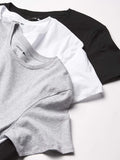 Lacoste Underwear Men's Essentials 3-Pack 100% Cotton Regular Fit Crew Neck T-Shirts by I-Max Fashions