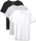 Lacoste Underwear Men's Essentials 3-Pack 100% Cotton Slim Fit V-Neck T-Shirts by I-Max Fashions