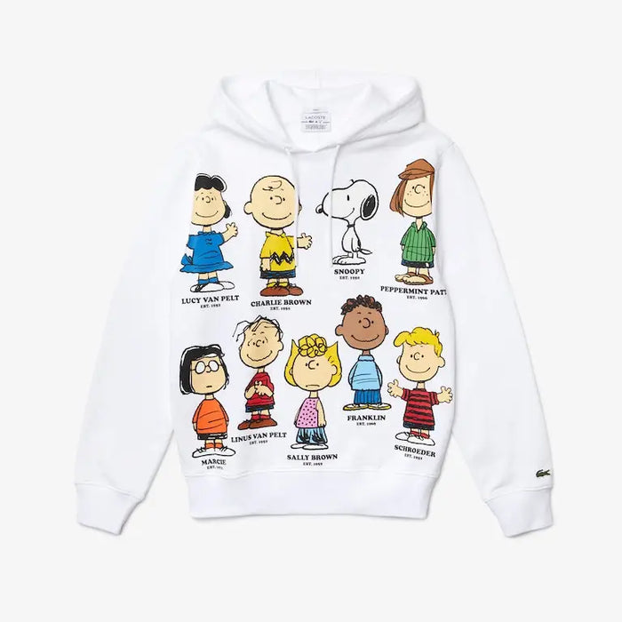 Lacoste x Peanuts Men's Hooded Organic Cotton Sweatshirt by I-Max Fashions