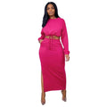 Ladies Crop Top and Split Long Skirt by DailySale