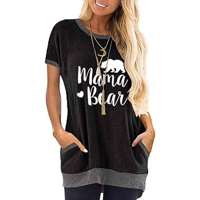 Ladies Long T Shirts Cotton Graphic Lettern Print Summer Tops by DailySale