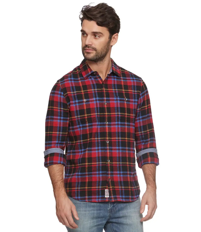 Ladson LS Stretch Herringbone Flannel by Boutique 23