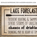 Lake Forecast Sign by Tailored Canvases