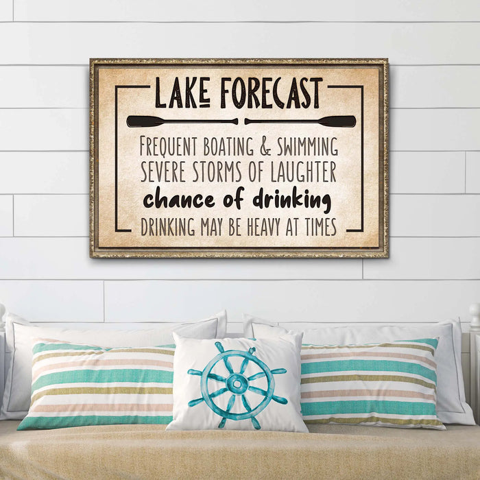 Lake Forecast Sign by Tailored Canvases