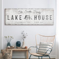 Lake House Cabin Sign by Tailored Canvases