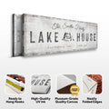 Lake House Cabin Sign by Tailored Canvases