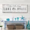 Lake House Cabin Sign by Tailored Canvases
