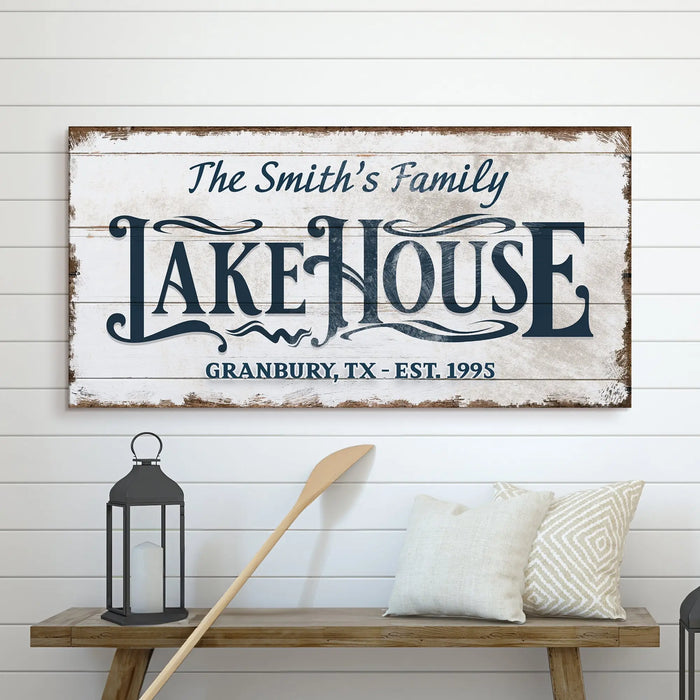 Lake House Sign VII by Tailored Canvases