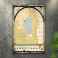 Lake Map Portrait Sign by Tailored Canvases