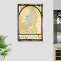 Lake Map Portrait Sign by Tailored Canvases