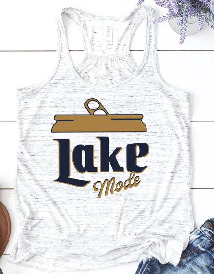 Lake Mode Beer Can Graphic Tank by Boutique 23