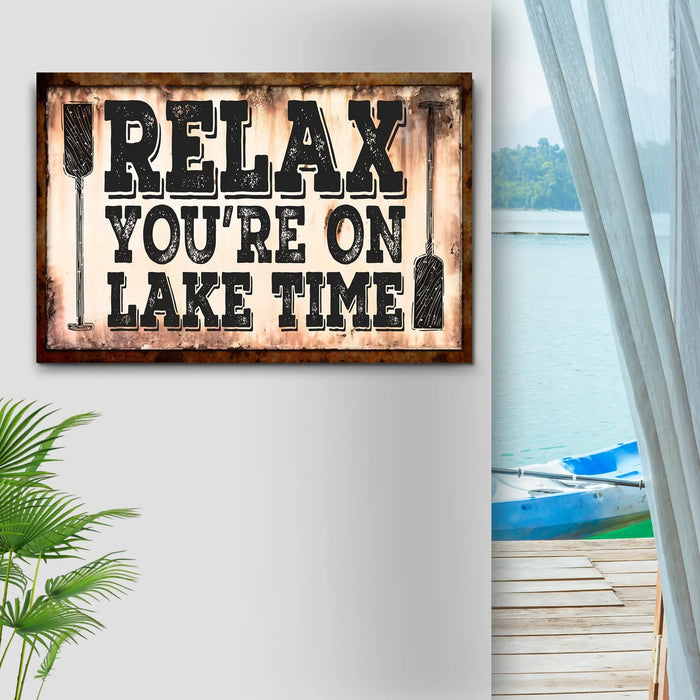 Lake Time Sign II by Tailored Canvases