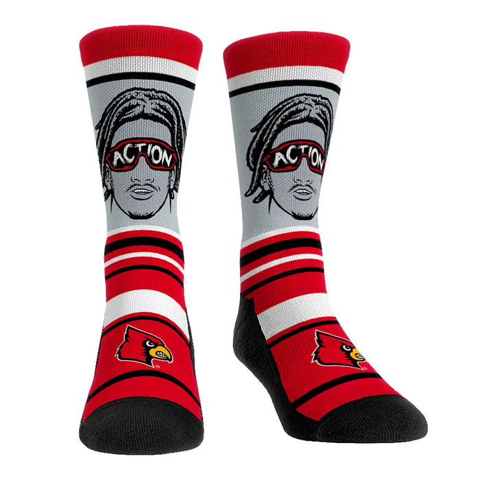 Lamar Jackson - Louisville Cardinals - Superstar Stripes by Rock 'Em Socks