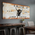 Land And Cattle Rustic Sign II by Tailored Canvases