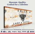 Land And Cattle Rustic Sign III by Tailored Canvases