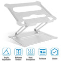Laptop Stand Aluminum Angle Adjustable Computer Holder Riser Heat Vent