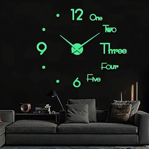 Large 3D Frameless Wall Clock Stickers by DailySale