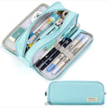 Large Capacity 3 Compartment Pouch Pencil Case by DailySale