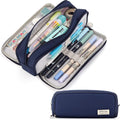 Large Capacity 3 Compartment Pouch Pencil Case by DailySale