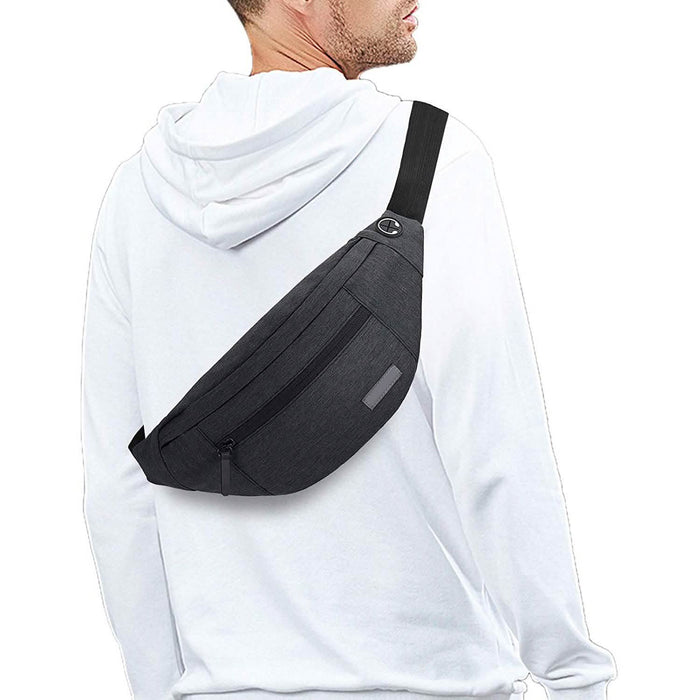Large Crossbody Fanny Pack with 4-Zipper Pockets by DailySale