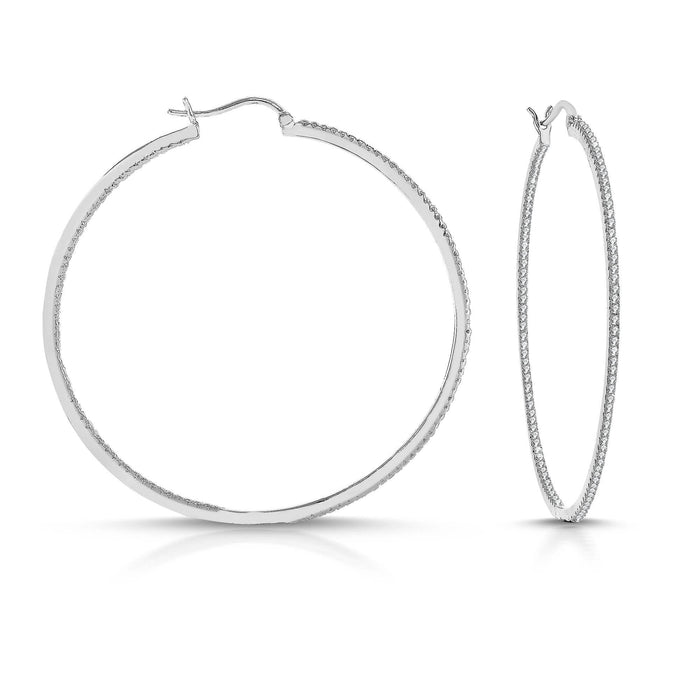 Large CZ Hoop Earrings by DailySale