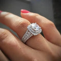 Large Oval Women Synthetic Zirconia Wedding Rings by DailySale