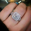 Large Oval Women Synthetic Zirconia Wedding Rings by DailySale