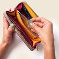 Large Zipper Wallet with Detachable Key Ring - Pink by CASUPO