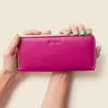 Large Zipper Wallet with Detachable Key Ring - Pink by CASUPO