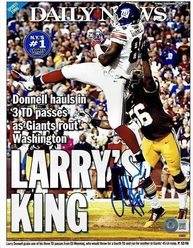 Larry Donnell New York Giants Autographed 8x10 Photo Beckett Holo by Price Is Right Miami