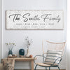 Last Name Family Sign Black And White