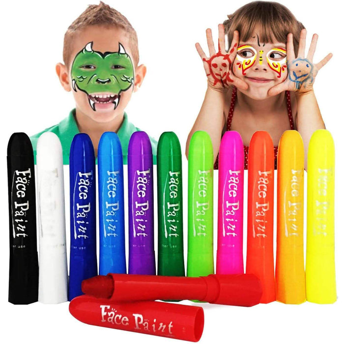 Lasten 12 Colors Face Paint Crayons by DailySale