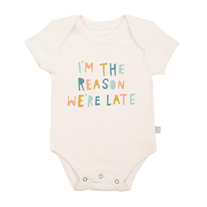 graphic bodysuit | reason we are late by Finn + Emma