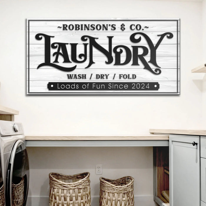 Laundry Room Sign IX by Tailored Canvases