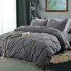 Laura's Lace 3 Piece Pintuck Pinch Pleated Duvet Cover
