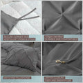 Laura's Lace 3 Piece Pintuck Pinch Pleated Duvet Cover by DailySale