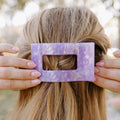 Lavender Mist Medium Flat Rectangle Hair Clip by TELETIES